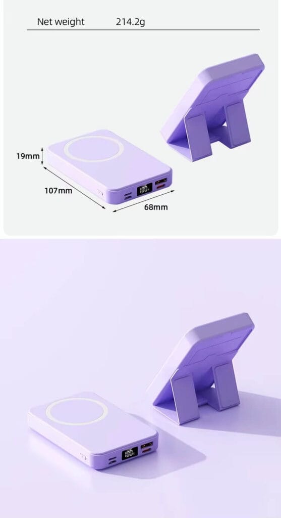 10000mah wireless power bank size