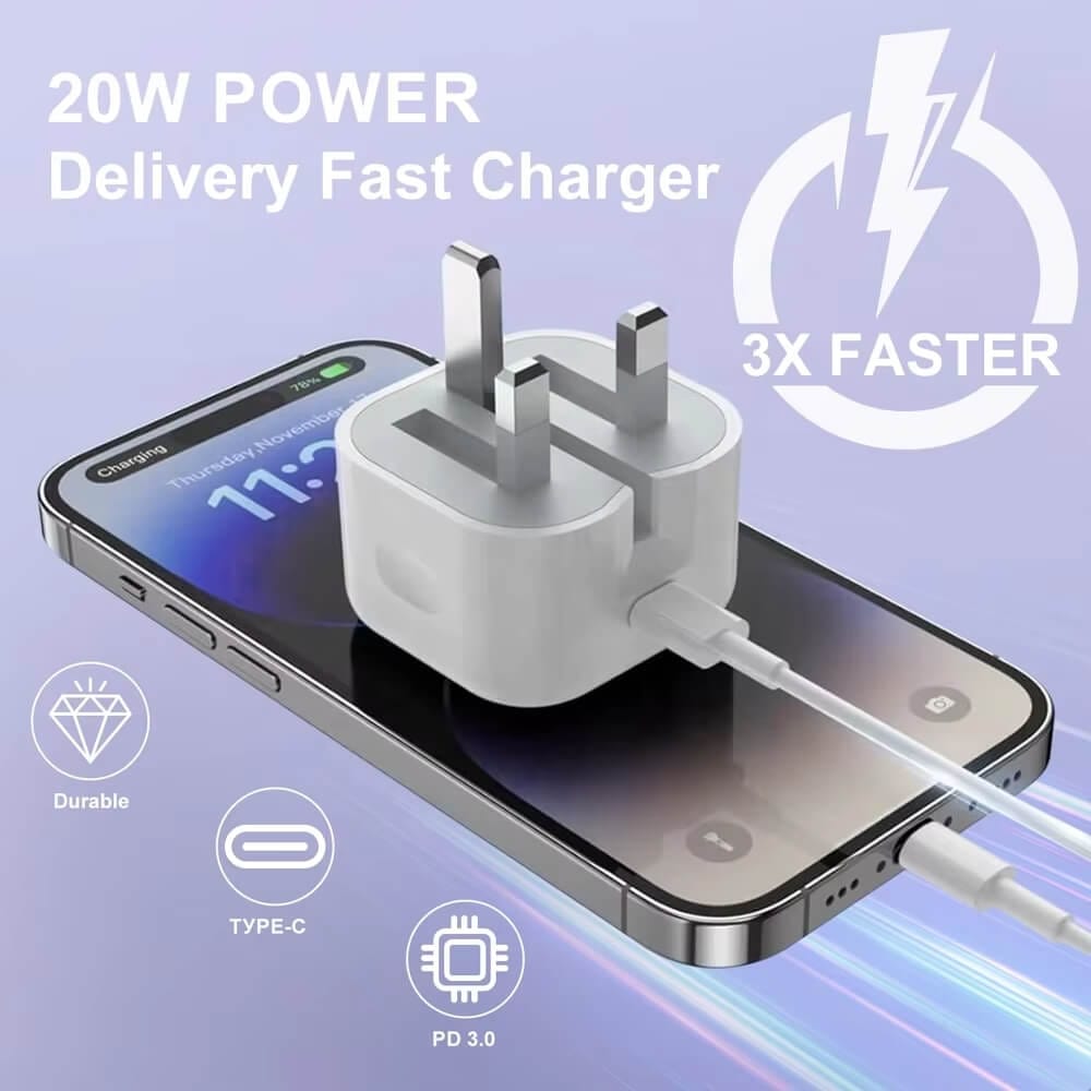 20w usb c fast charging plug power