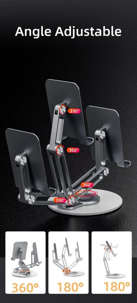 Angle Adjustable 360 rotating phone holder