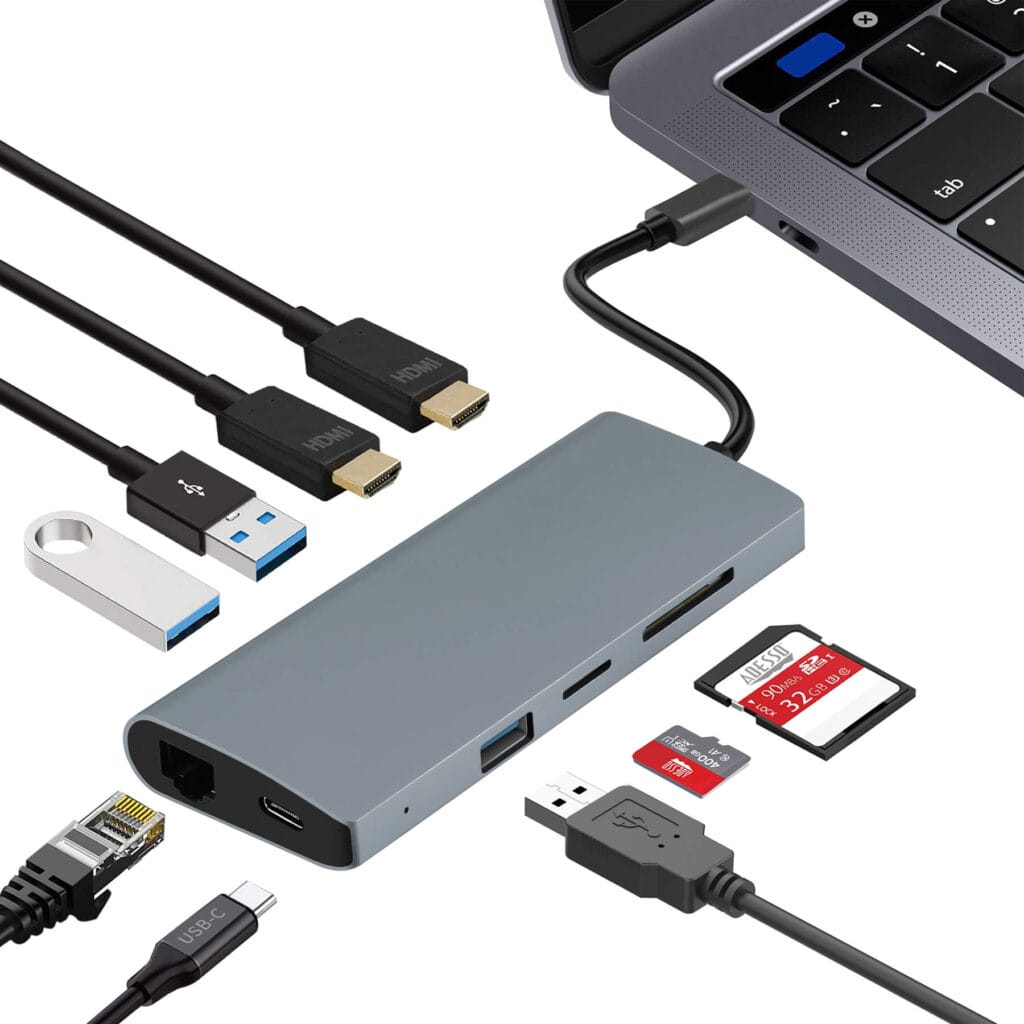 USB C Laptop Docking Station Dual Monitor HDMI