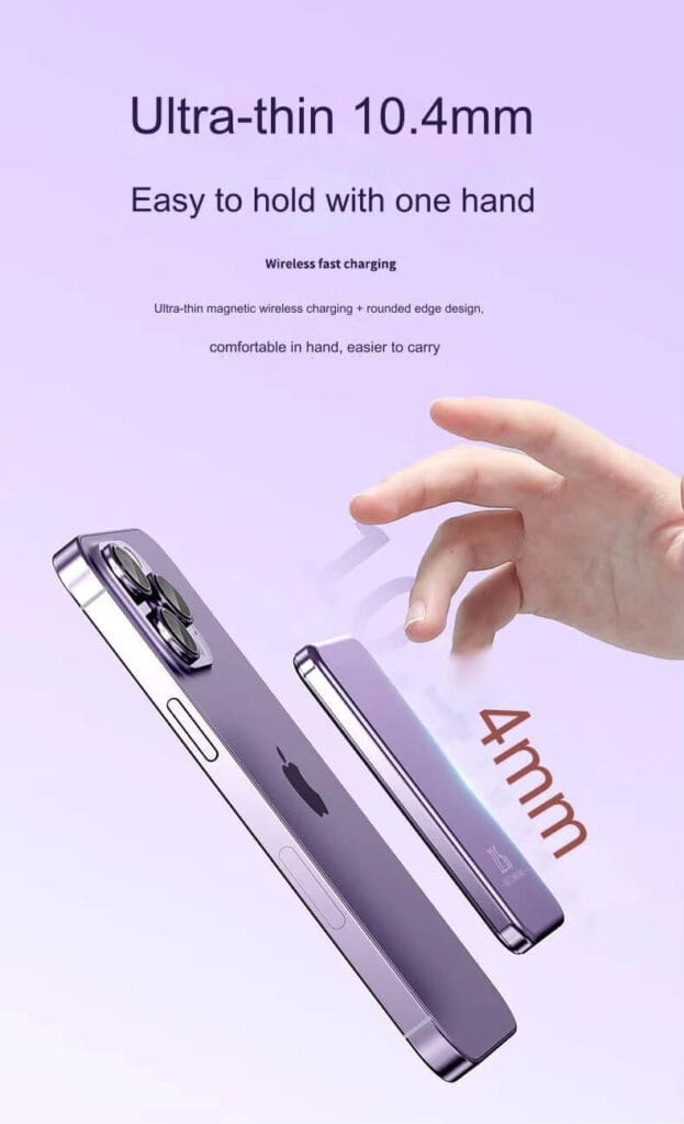 mini magnetic wireless power bank Ultra-thin 10.4mm