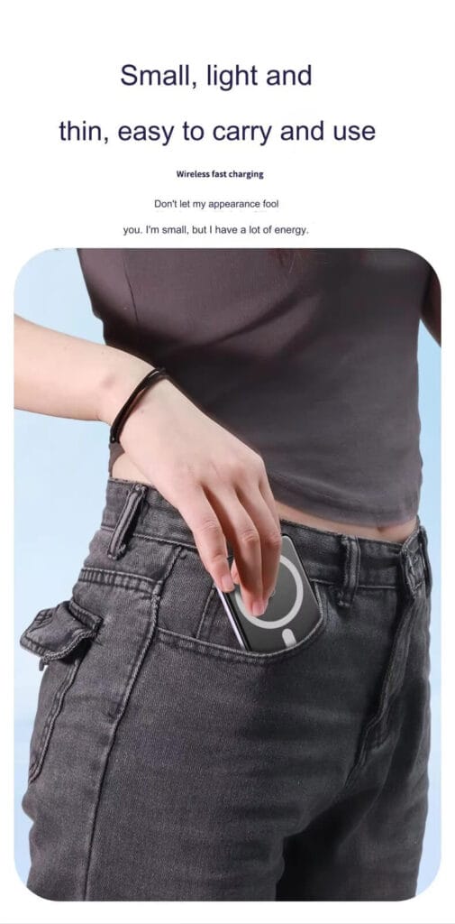 mini magnetic wireless power bank small and light thin