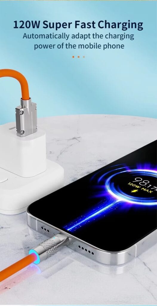 silicone cable 120w Super Fast Charging