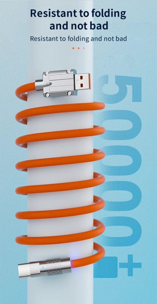 silicone usb-c cable Resistant to folding and notbad