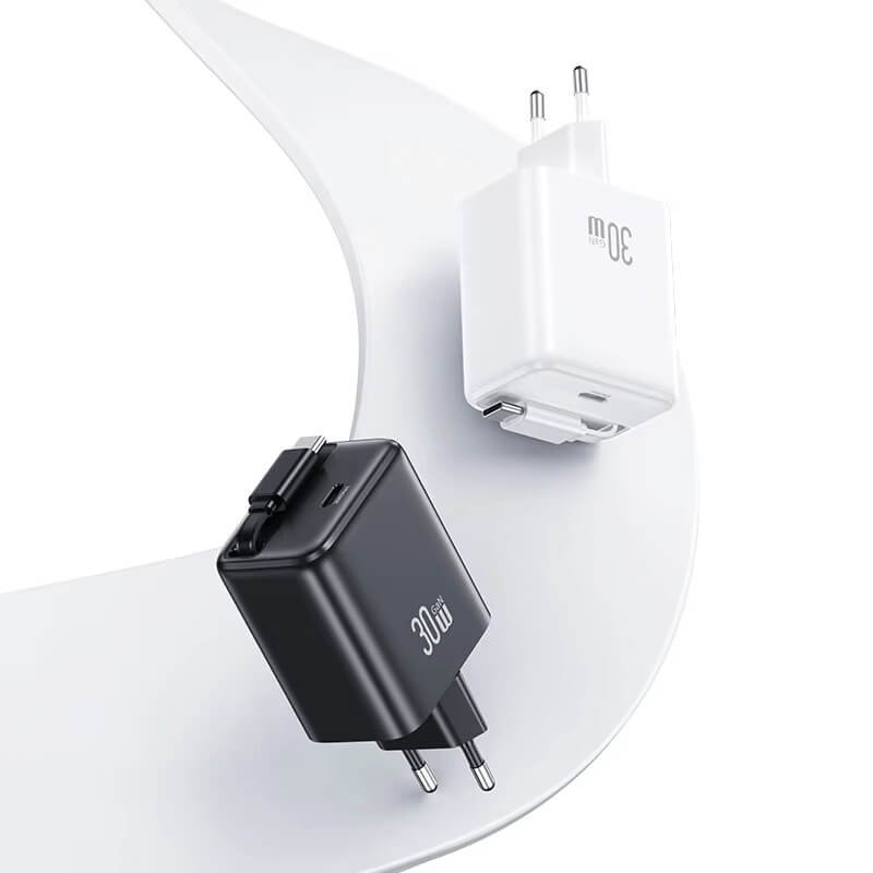 travel charger adapter 30w charger black and white