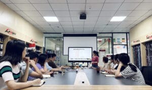 Marketing team meeting